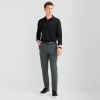 Stylus Mens Slim Fit Flat Front Pant In Gray