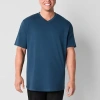 Stylus Mens V Neck Short Sleeve Big And Tall T-shirt In Blue