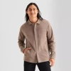 Stylus Raglan Knit Mens Shirt Jacket In Brown