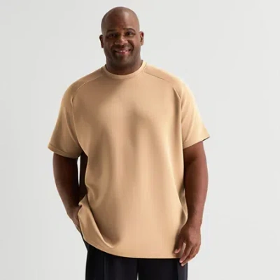 Stylus Scuba Mens Crew Neck Short Sleeve Big And Tall T-shirt In Brown