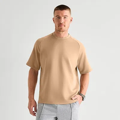 Stylus Scuba Mens Round Neck Short Sleeve T-shirt In Brown