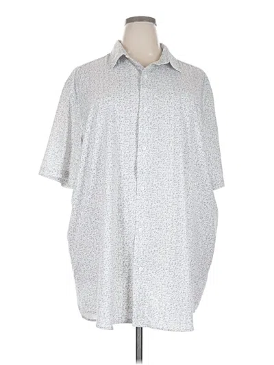 Pre-owned Stylus Short Sleeve Button Down Shirt In Silver