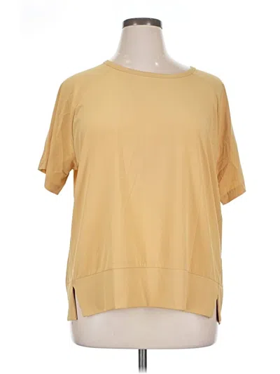 Pre-owned Stylus Short Sleeve Top Gold Crew Neck Tops