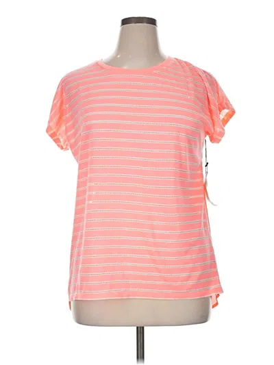 Pre-owned Stylus Short Sleeve Top Orange Crew Neck Tops