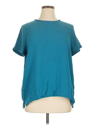 Pre-owned Stylus Short Sleeve Top Teal Crew Neck Tops