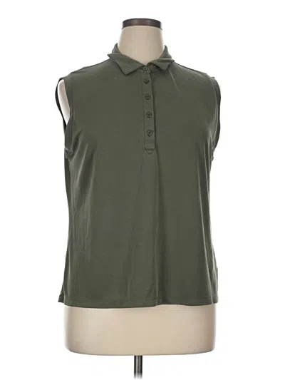 Pre-owned Stylus Sleeveless Button Down Shirt In Green