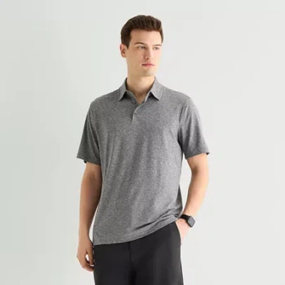 Stylus Super Soft Essential Mens Regular Fit Short Sleeve Polo Shirt In Gray