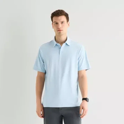 Stylus Super Soft Essential Mens Regular Fit Short Sleeve Polo Shirt In Blue