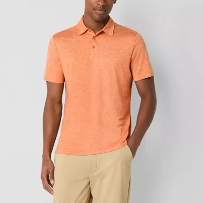 Stylus Super Soft Essential Mens Regular Fit Short Sleeve Polo Shirt In Orange