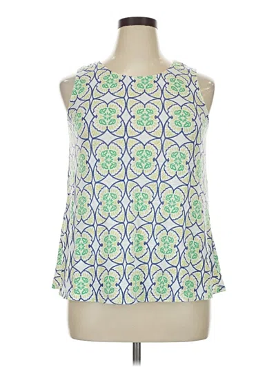 Pre-owned Stylus Tank Top Green Halter Neckline Tops