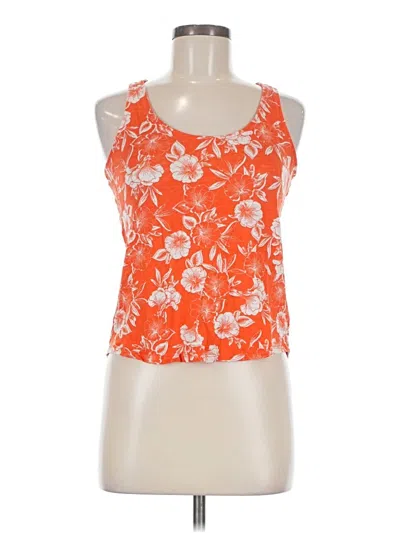Pre-owned Stylus Tank Top Orange Halter Neckline Tops