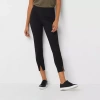 Stylus Womens Ankle High Rise Pull-on Pant In Black