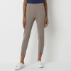 Stylus Womens Ankle High Rise Pull-on Pant In Gray