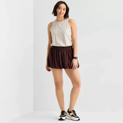 Stylus Womens Bubble Short In Brown