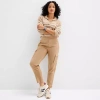 Stylus Womens Cuffed Cargo Pant In Brown