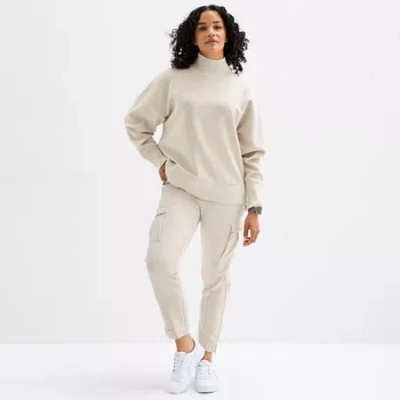 Stylus Womens Cuffed Cargo Pant In Gray