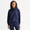 Stylus Womens Funnel Neck Long Sleeve Sweatshirt In Blue