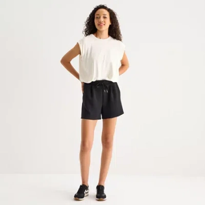 Stylus Womens High Rise Pull-on Short In Black