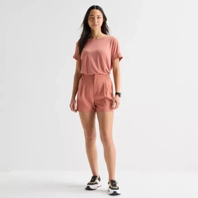 Stylus Womens High Rise Pull-on Short In Pink
