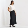 Stylus Womens Mid Rise Maxi Skirt In Black
