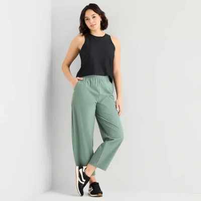 Stylus Womens Mid Rise Pull-on Pant In Green