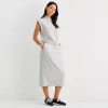 Stylus Womens Midi A-line Skirt In Gray