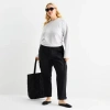 Stylus Womens Plus Cuffed Cargo Pant In Black