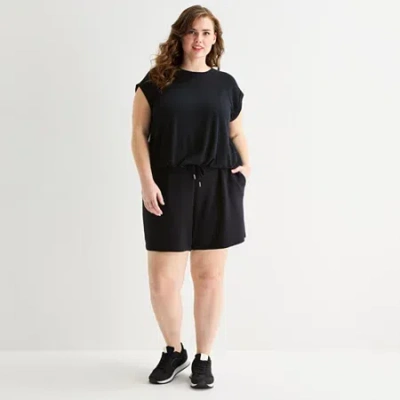 Stylus Womens Plus Pull-on Short In Black