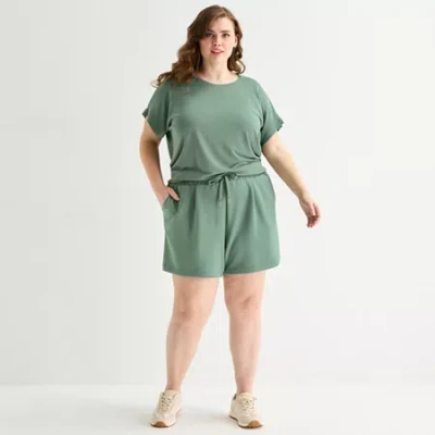 Stylus Womens Plus Pull-on Short In Animal Print