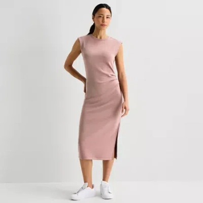 Stylus Womens Sleeveless Sheath Dress In Pink