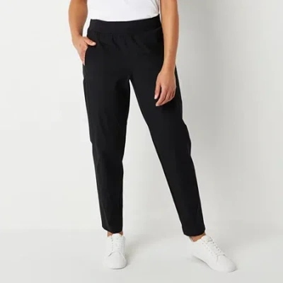 Stylus Womens Slim Mid Rise Pull-on Pant In Black