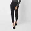 Stylus Womens Tapered High Rise Pull-on Pant In Black