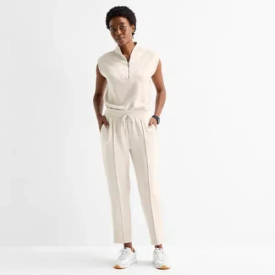 Stylus Womens Tapered High Rise Trouser In Neutral