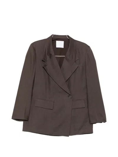 Su Asymmetric-fastening Jacket In Multi