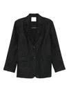 Su Buttoned Flap-pocket Jacket In Black