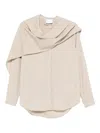 Su Draped-detail Blouse In Neutral