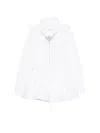 Su Drawstring-waist Flared Jacket In White