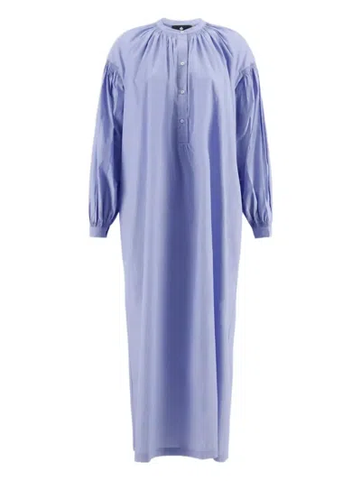 Su Mayunga Puff-sleeve Maxi Dress In Blue