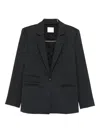 Su Notched-lapel Jacket In Black