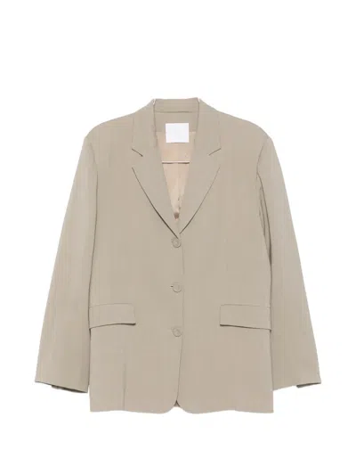 Su Single-breasted Notched-lapels Blazer In Neutral