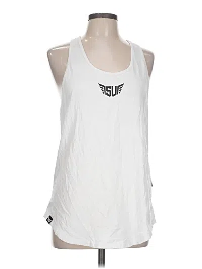 Pre-owned Su Tank Top White Halter Neckline Tops