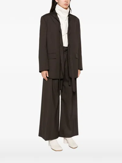 Su Tie-fastening Blazer In Brown