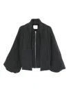 Su Wide-sleeve Zip-up Jacket In Gray