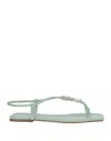 Sua Cia Toe Strap Sandals In Green
