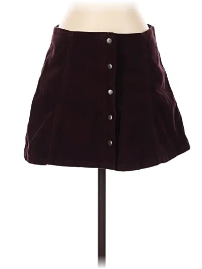 Pre-owned Subdued Casual Skirt In Burgundy