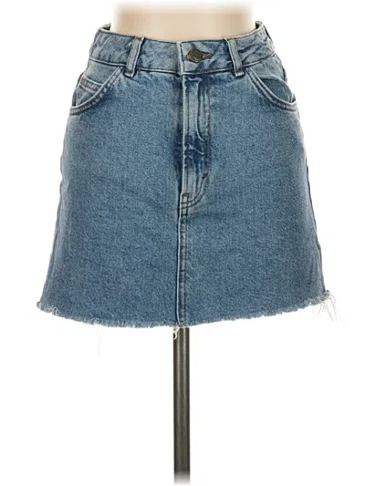 Pre-owned Subdued Denim Skirt In Blue