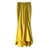 Subin Hahn Women's Yellow / Orange Belle Flared Evening Trousers In Yellow Wool Twill In Yellow/orange