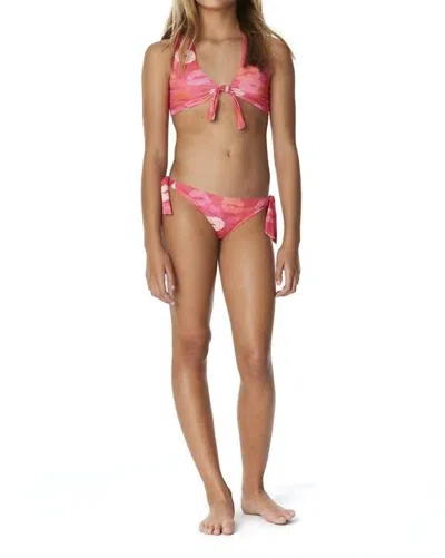 Submarine All Ties Bikini Set In Lipstick In Pink
