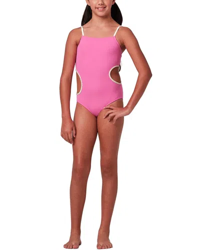 Submarine Kids' Circle Back One-piece In Pink