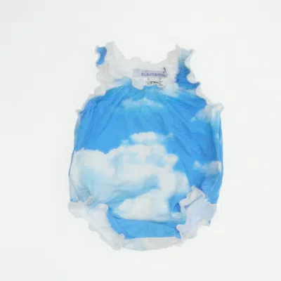 Submarine Kids' . Girls Blue White 1-piece Swimsuit